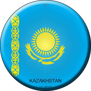 Kazakhstan Country Wholesale Novelty Metal Circular Sign