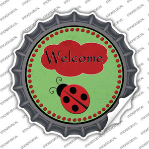 Welcome Ladybug Wholesale Novelty Bottle Cap Sticker Decal