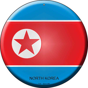 North Korea Country Wholesale Novelty Metal Circular Sign