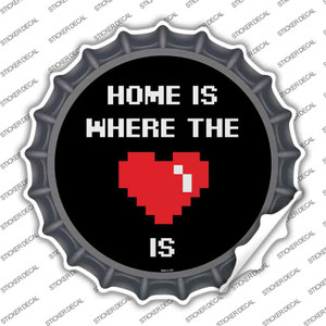 Home Is Where The Heart Is Wholesale Novelty Bottle Cap Sticker Decal