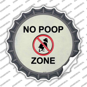 No Poop Zone Wholesale Novelty Bottle Cap Sticker Decal