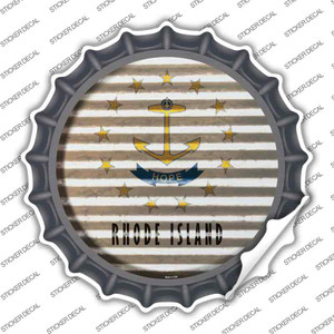 Rhode Island Flag Corrugated Wholesale Novelty Bottle Cap Sticker Decal