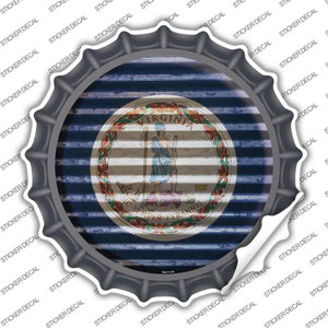 Virginia Flag Corrugated Wholesale Novelty Bottle Cap Sticker Decal