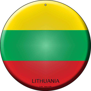 Lithuania Country Wholesale Novelty Metal Circular Sign