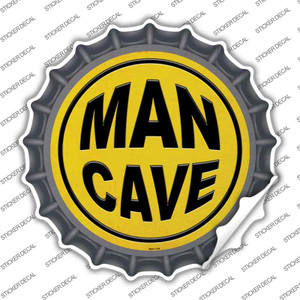 Man Cave Wholesale Novelty Bottle Cap Sticker Decal