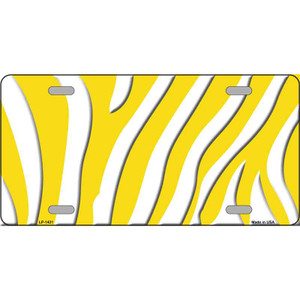 Yellow White Zebra Wholesale Metal Novelty License Plate