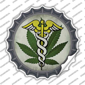 Cannabis Caduceus Wholesale Novelty Bottle Cap Sticker Decal