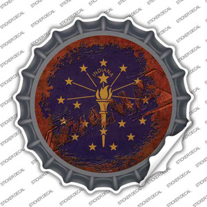 Indiana Rusty Stamped Wholesale Novelty Bottle Cap Sticker Decal