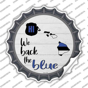 Hawaii Back The Blue Wholesale Novelty Bottle Cap Sticker Decal