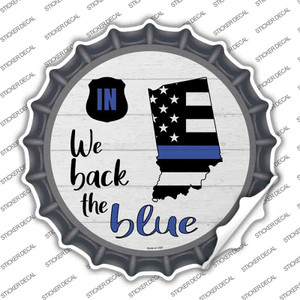 Indiana Back The Blue Wholesale Novelty Bottle Cap Sticker Decal