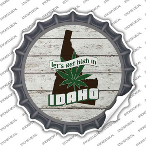 Lets Get High In Idaho Wholesale Novelty Bottle Cap Sticker Decal