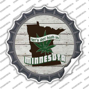 Lets Get High In Minnesota Wholesale Novelty Bottle Cap Sticker Decal