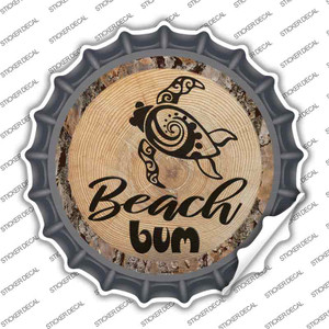 Beach Bum Seaturtle Wholesale Novelty Bottle Cap Sticker Decal