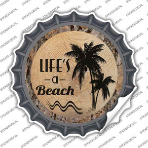 Lifes a Beach Wholesale Novelty Bottle Cap Sticker Decal