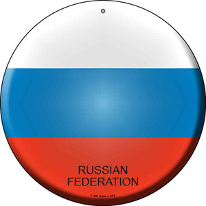 Russian Federation Country Wholesale Novelty Metal Circular Sign