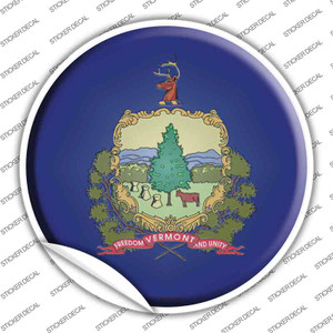 Vermont State Flag Wholesale Novelty Circle Sticker Decal