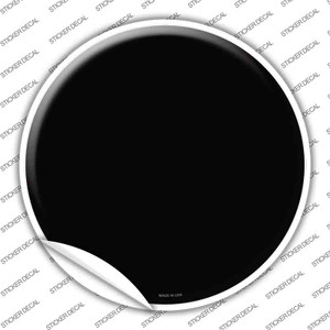 Black Wholesale Novelty Circle Sticker Decal