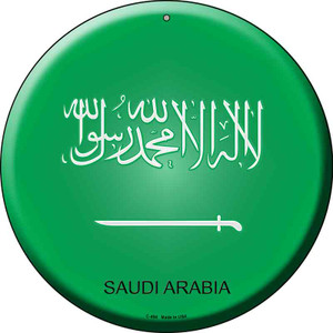 Saudi Arabia Country Wholesale Novelty Metal Circular Sign