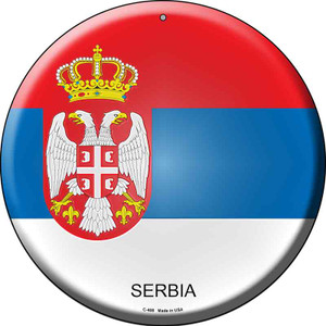 Serbia Country Wholesale Novelty Metal Circular Sign