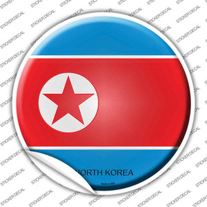North Korea Country Wholesale Novelty Circle Sticker Decal