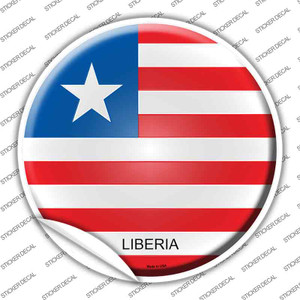 Liberia Country Wholesale Novelty Circle Sticker Decal