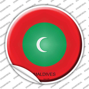Maldives Country Wholesale Novelty Circle Sticker Decal
