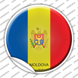 Moldova Country Wholesale Novelty Circle Sticker Decal