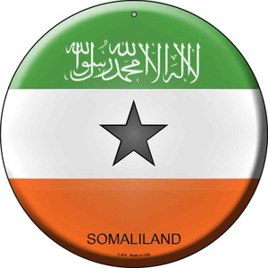 Somaliland Country Wholesale Novelty Metal Circular Sign