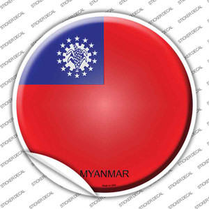 Myanmar Country Wholesale Novelty Circle Sticker Decal