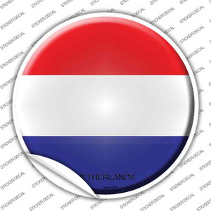 Netherlands Country Wholesale Novelty Circle Sticker Decal