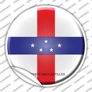 Netherlands Artilles Country Wholesale Novelty Circle Sticker Decal