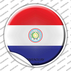 Paraguay Country Wholesale Novelty Circle Sticker Decal