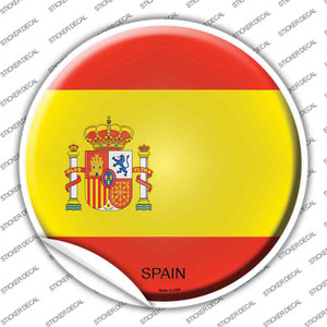 Spain Country Wholesale Novelty Circle Sticker Decal