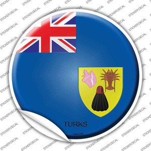 Turks Country Wholesale Novelty Circle Sticker Decal