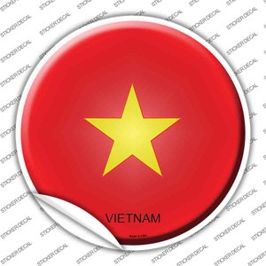 Vietnam Country Wholesale Novelty Circle Sticker Decal