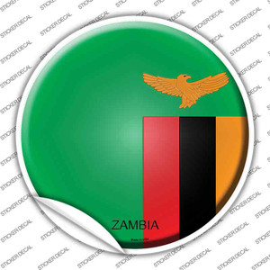 Zambia Country Wholesale Novelty Circle Sticker Decal