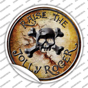 Raise The Jolly Roger Wholesale Novelty Circle Sticker Decal