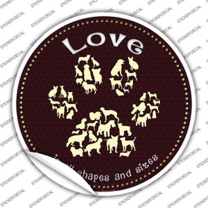 Love In All Shapes Wholesale Novelty Circle Sticker Decal