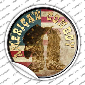 American Cowboy Wholesale Novelty Circle Sticker Decal