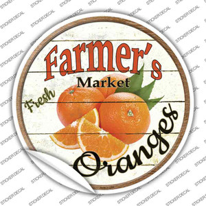 Farmers Market Oranges Wholesale Novelty Circle Sticker Decal