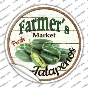 Farmers Market Jalapenos Wholesale Novelty Circle Sticker Decal