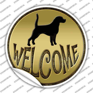 Welcome With Dogs Wholesale Novelty Circle Sticker Decal