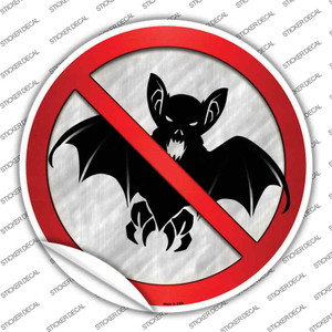 No Bats Wholesale Novelty Circle Sticker Decal