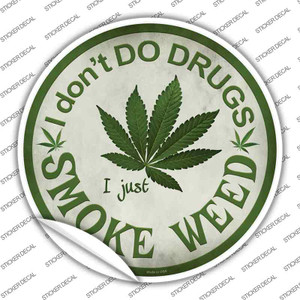 Smoke Weed Wholesale Novelty Circle Sticker Decal