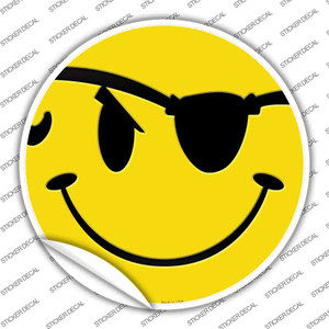 Eye Patch Smile Wholesale Novelty Circle Sticker Decal