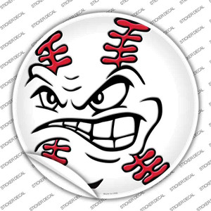 Angry Baseball Wholesale Novelty Circle Sticker Decal