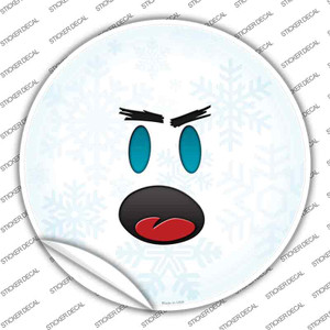 Shocked Face Snowflake Wholesale Novelty Circle Sticker Decal