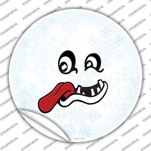 Freak Face Snowflake Wholesale Novelty Circle Sticker Decal