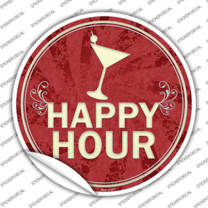 Happy Hour Wholesale Novelty Circle Sticker Decal