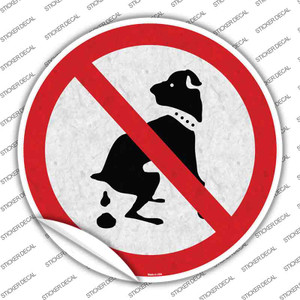 No Dog Poop Wholesale Novelty Circle Sticker Decal